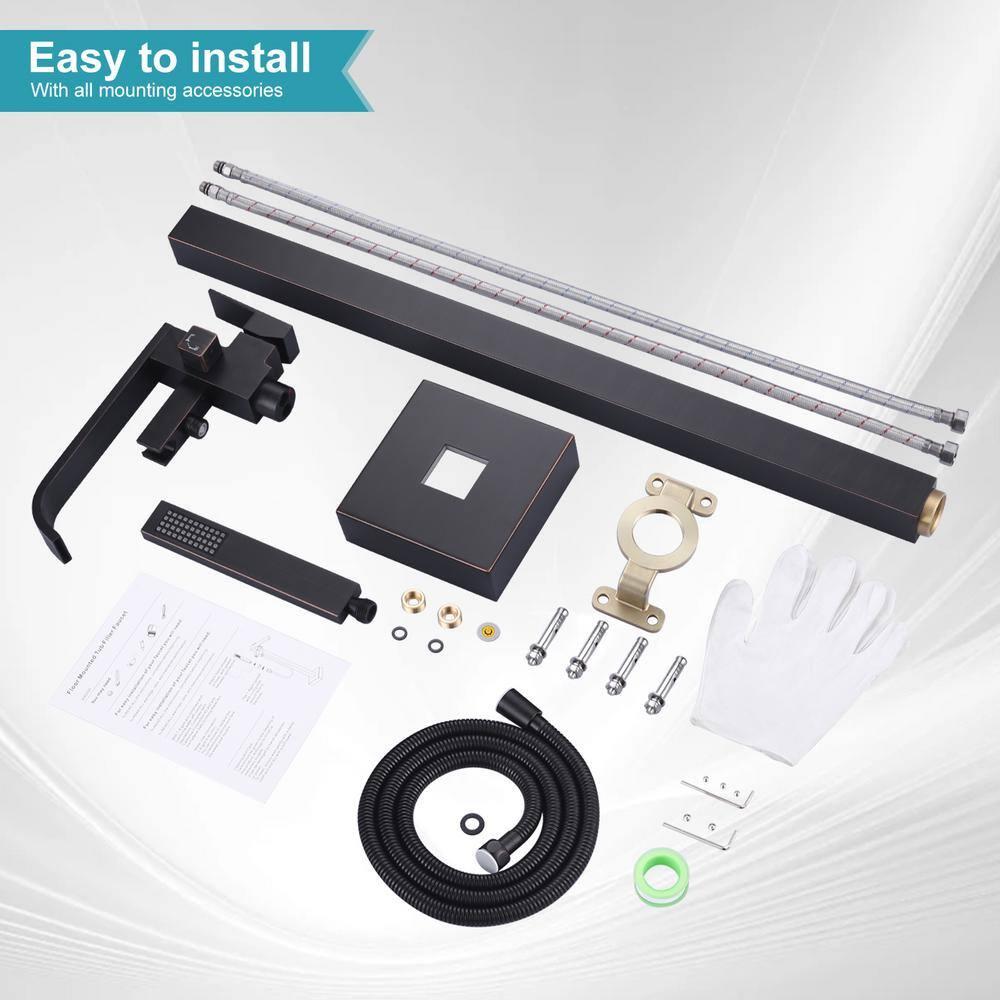 Bathroom Freestanding Tub Filler with Diverter