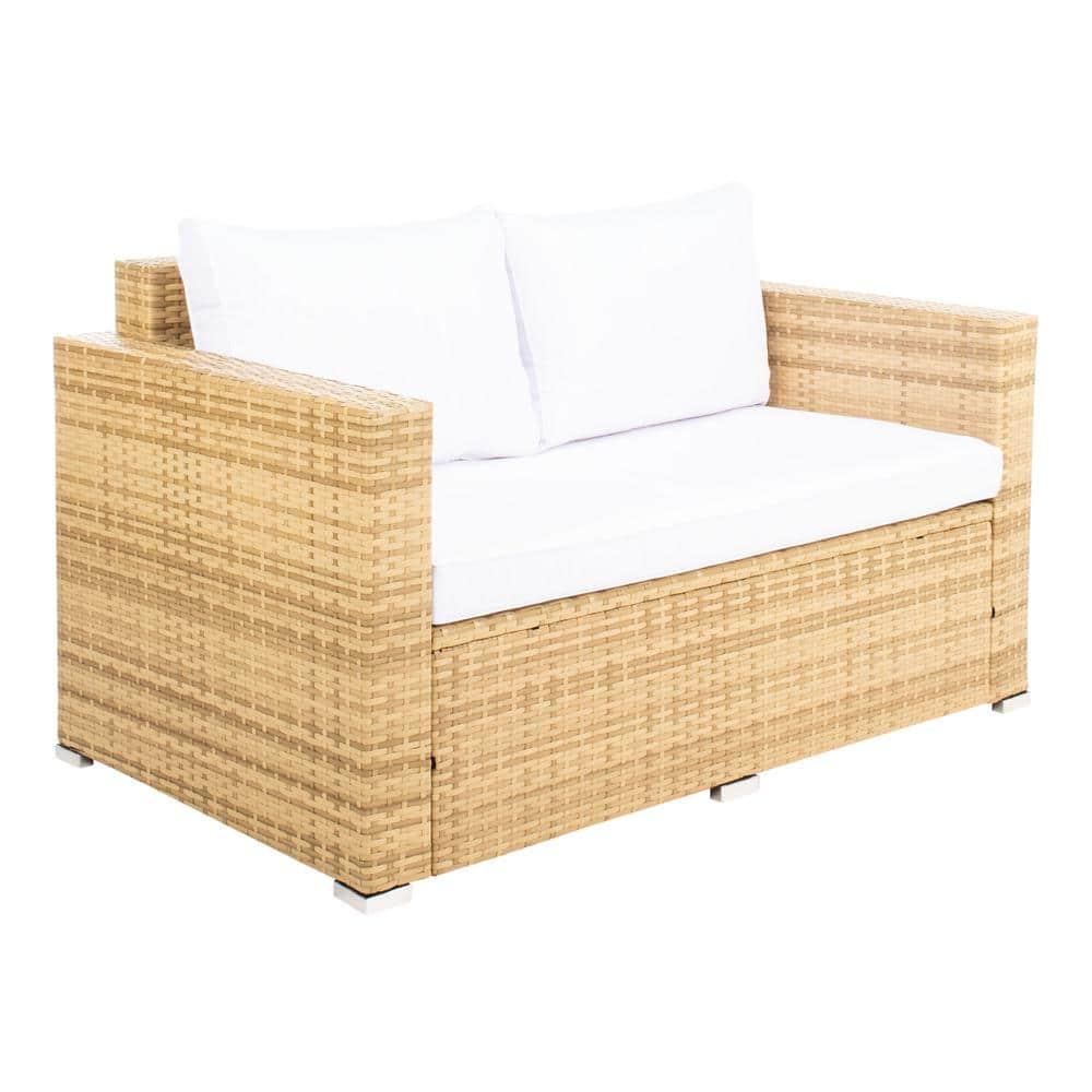 Machie 4Pc Living Set - Indoor/Outdoor - PAT7508 - Natural/White - Safavieh