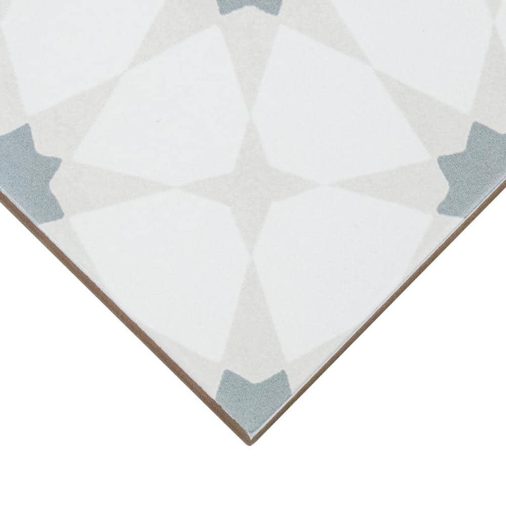 Amara 8" x 8" Encaustic Look Matte Porcelain Floor & Wall Tile