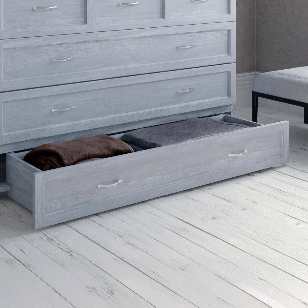 Deerfield Murphy Bed Chest Queen Driftwood with Charging Station