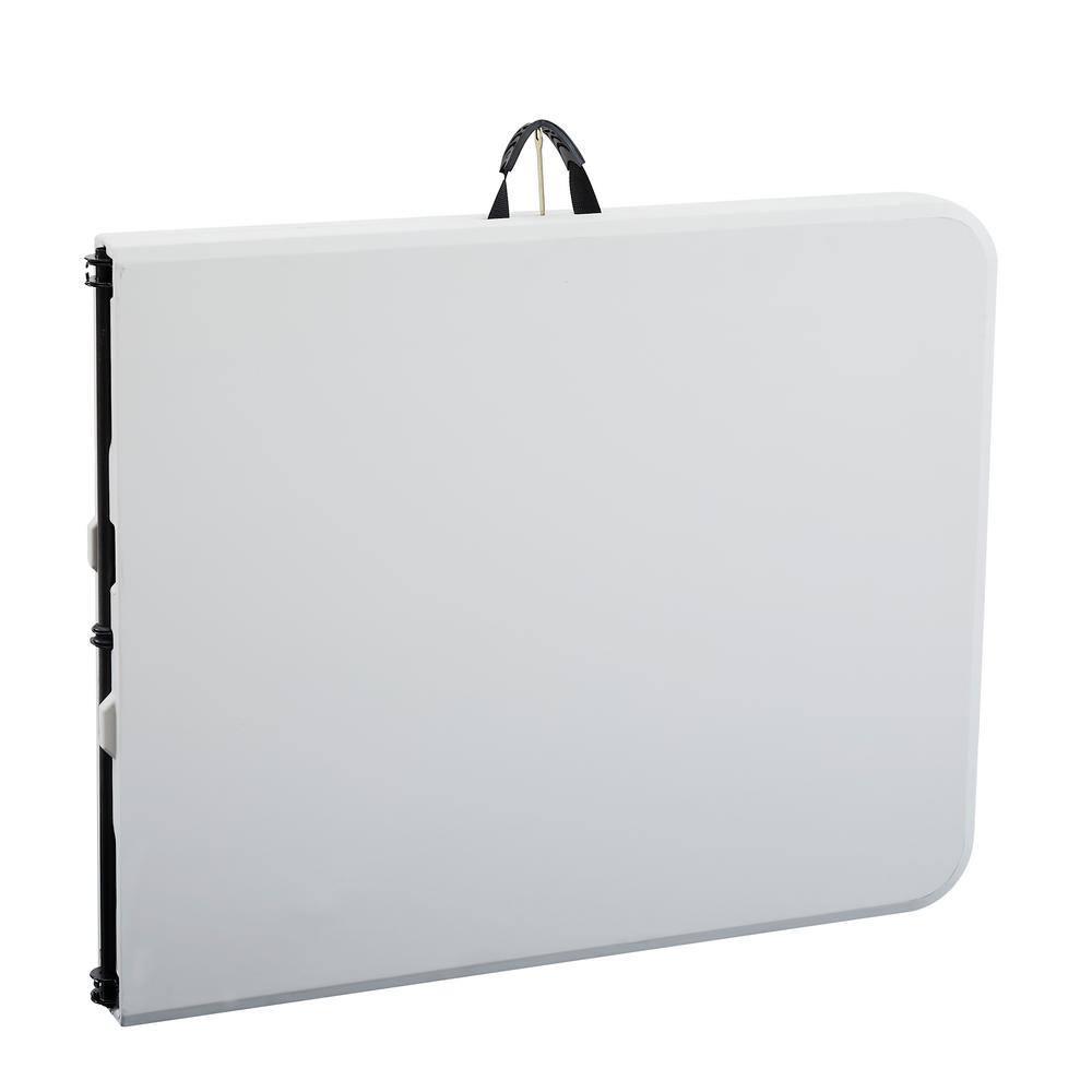 6ft Folding Table Multipurpose Foldable Dinner Table Portable Folding Rectangular Resin Table for Outdoor Camping Picnic Party by Naomi Home - White