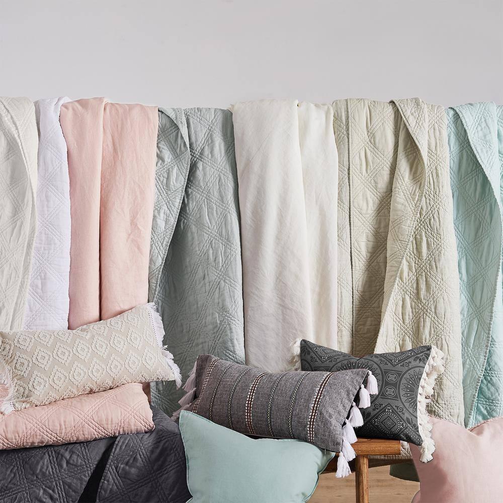 Levtex home Washed Linen Quilted Throw