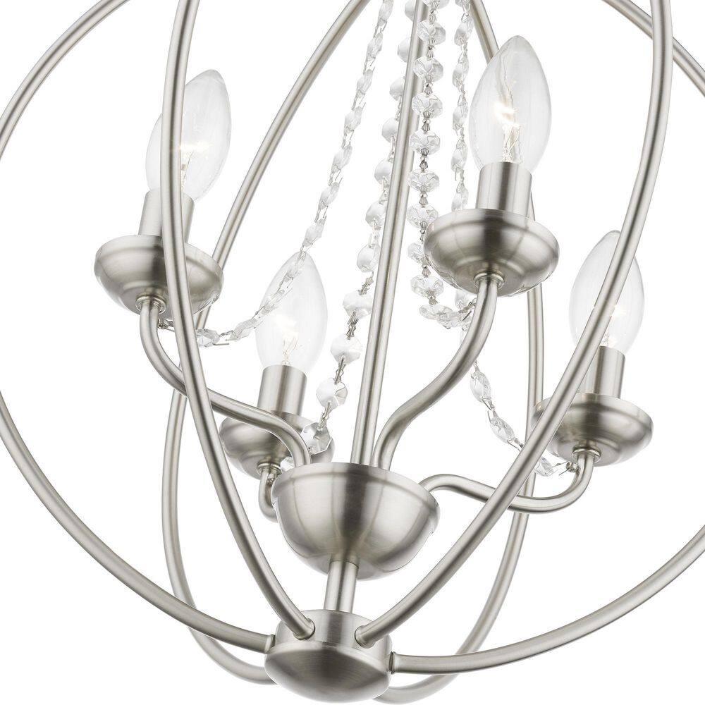 Livex Lighting Arabella 4 - Light Chandelier in  Brushed Nickel