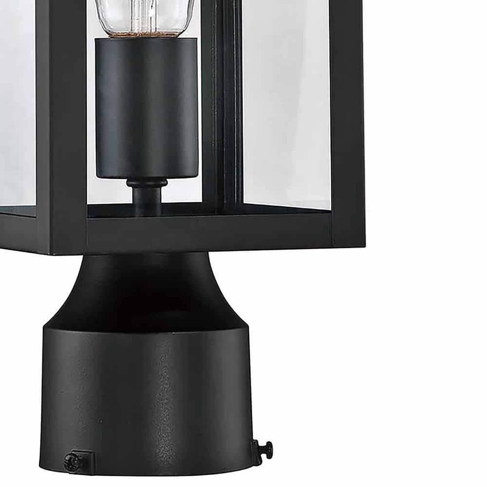 Outdoor Post Lights, Lamp Post Light Fixture with E26 Socket, Waterproof & Anti-Rust Modern Pillar Outside Lighting, Matte Black Lamp for Walkway, Driveway, Carriage, Patio, Porch, Front House