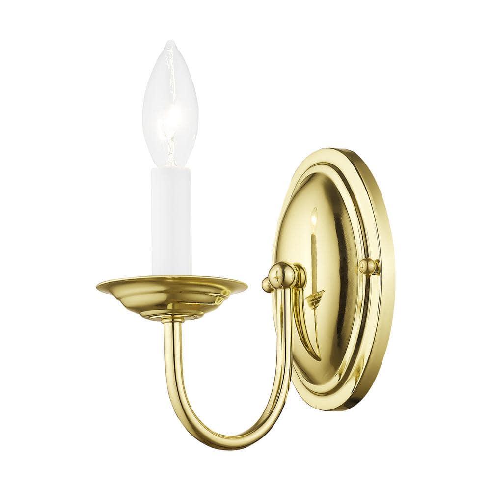 Home Basics Steel Candle Wall Light