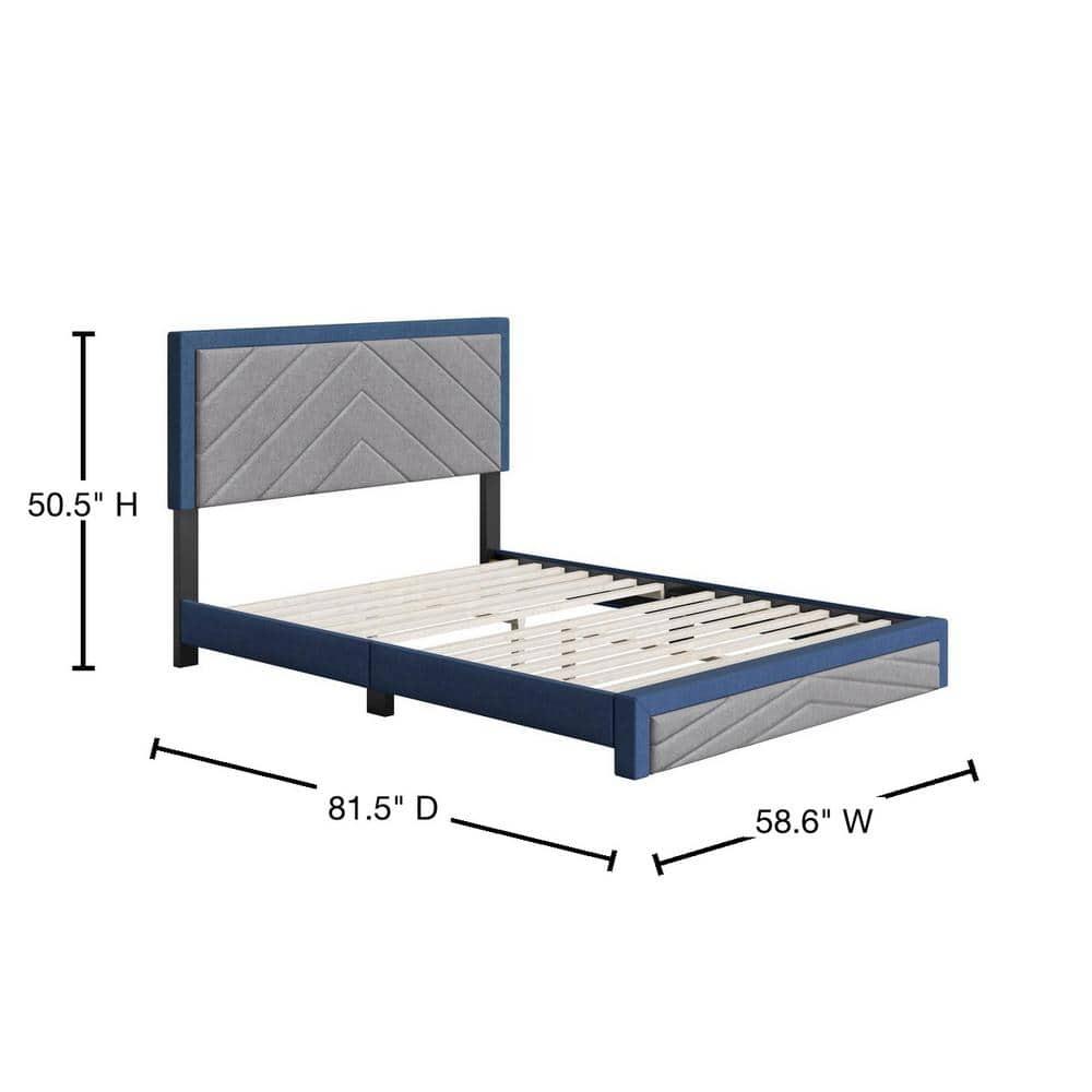 Boyd Sleep Barcelona Linen or Faux Leather Upholstered Platform Bed Frame with Adjustable Headboard, Heavy Duty Slat Support System, No Box Spring Required - Boyd Sleep