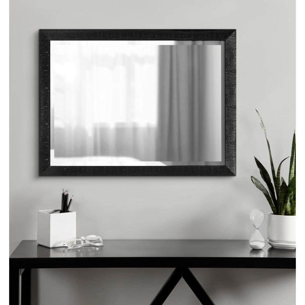 18"x24" Reyna Rectangle Wall Mirror Black - Kate & Laurel All Things Decor: Modern Style, No Assembly Required, Includes Hardware