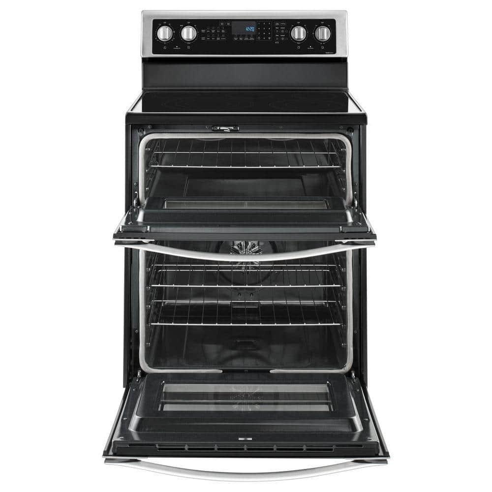 Whirlpool 30” 6.7 cu ft Double Oven Gas Range in Stainless Steel