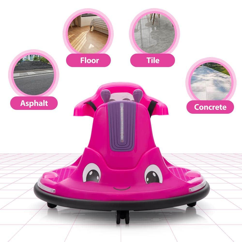 Clearance!12 Volt Bumper Car for Kids Toddlers, Battery Powered Ride On Bumper Car with Remote Control, Kids Ride on Toys for 3-8 Year Old Boys Girls, Baby Bumper Car with Music, Flashing Light