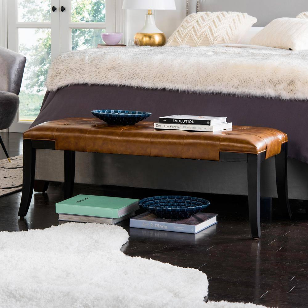 Tyler Bench - Saddle - Safavieh