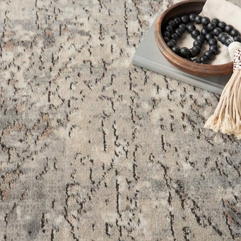 Nourison Concerto Abstract Contemporary Area Rug Beige Grey 5'3" x 7'3"