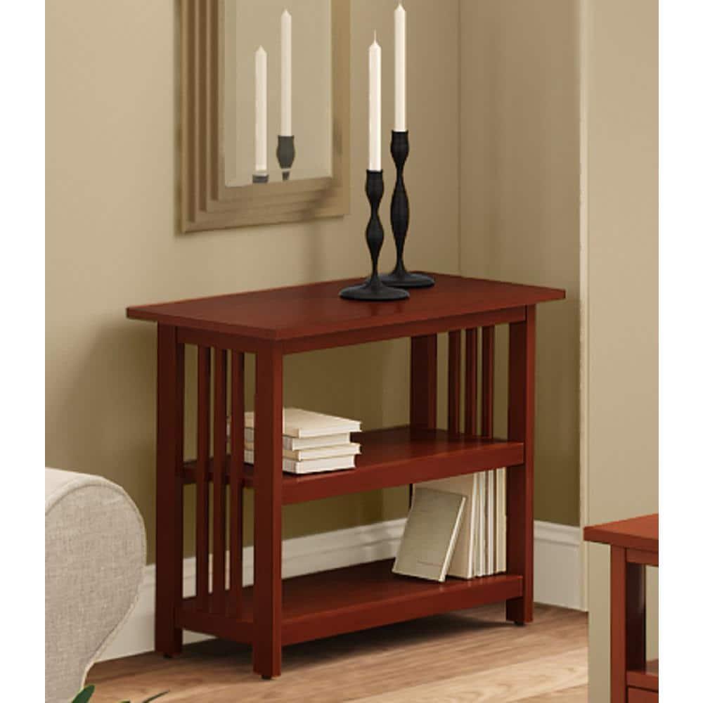 24" 2-shelf Bookshelf Wood Cherry - Alaterre Furniture: Mid-Century Modern, Stained Finish, Fixed Shelves