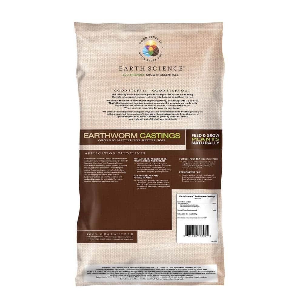 Earth Science Earthworm Castings Garden Fertilizer