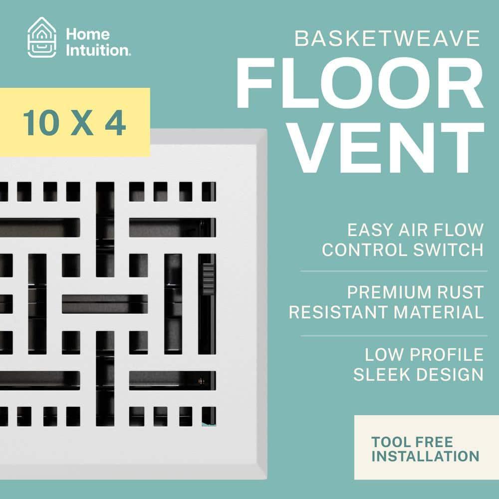 Home Intuition Basketweave Floor Vent Cover Register With Mesh Net