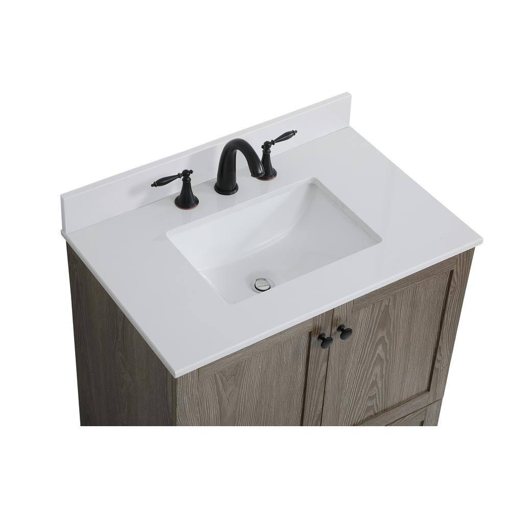 Elegant Kitchen and Bath Elegant Kitchen and Bath 30 Inch Single Bathroom Vanity with Backsplash