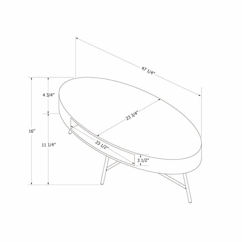 South Shore Mezzy Oval Coffee Table Natural Acacia & Reviews | Wayfair