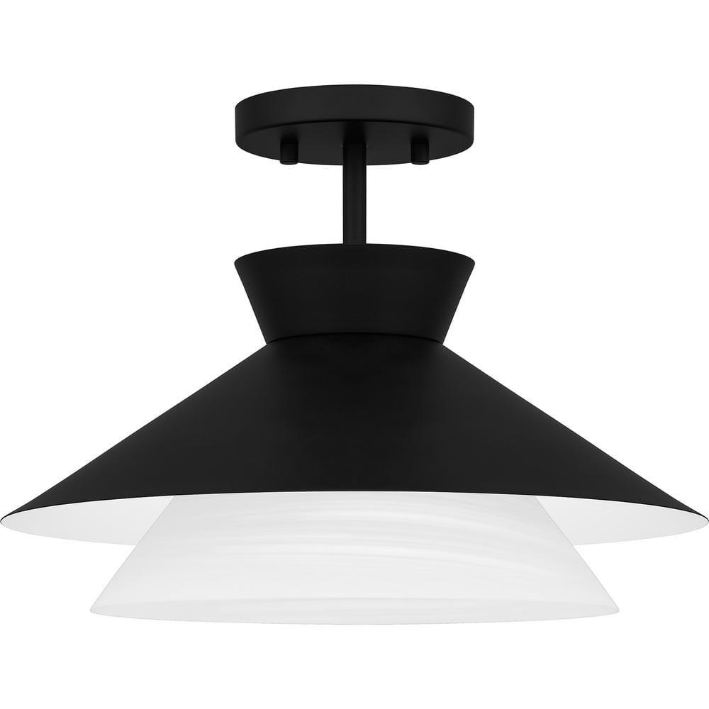 Quoizel Lighting 1 - Light Semi-Flush Mount in  Matte Black