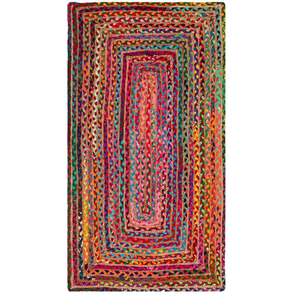Cape Cod CAP202 Woven Indoor Area Rug - Red/Multi - 2'3"x5' - Safavieh