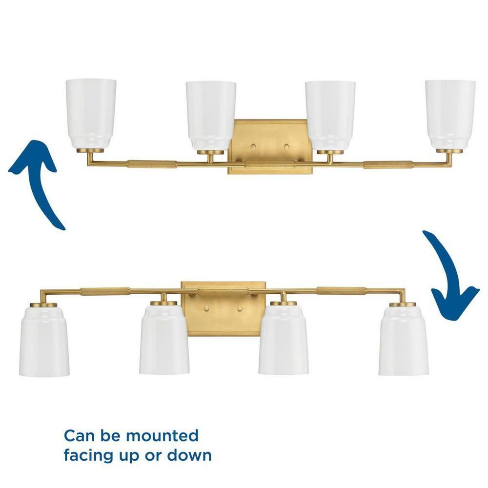 Progress Lighting Spenser 4 - Light Vanity in  Brushed Gold