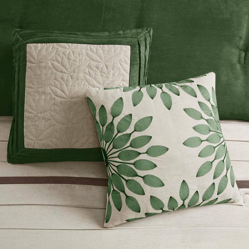 Madison Park Palmer 7 PC Pieced Faux Suede Comforter Set