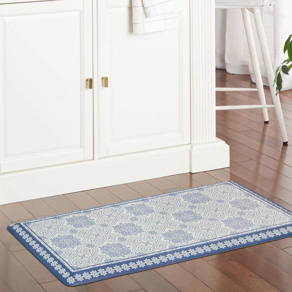 Martha Stewart MARTHA STEWART Comfort Anti Fatigue Strie Medallion Kitchen Mat 19.6”x39”