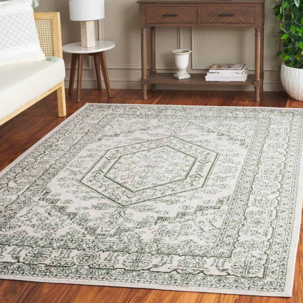 SAFAVIEH Adirondack Xavier Oriental Area Rug, Ivory/Dark Green, 8' x 10'