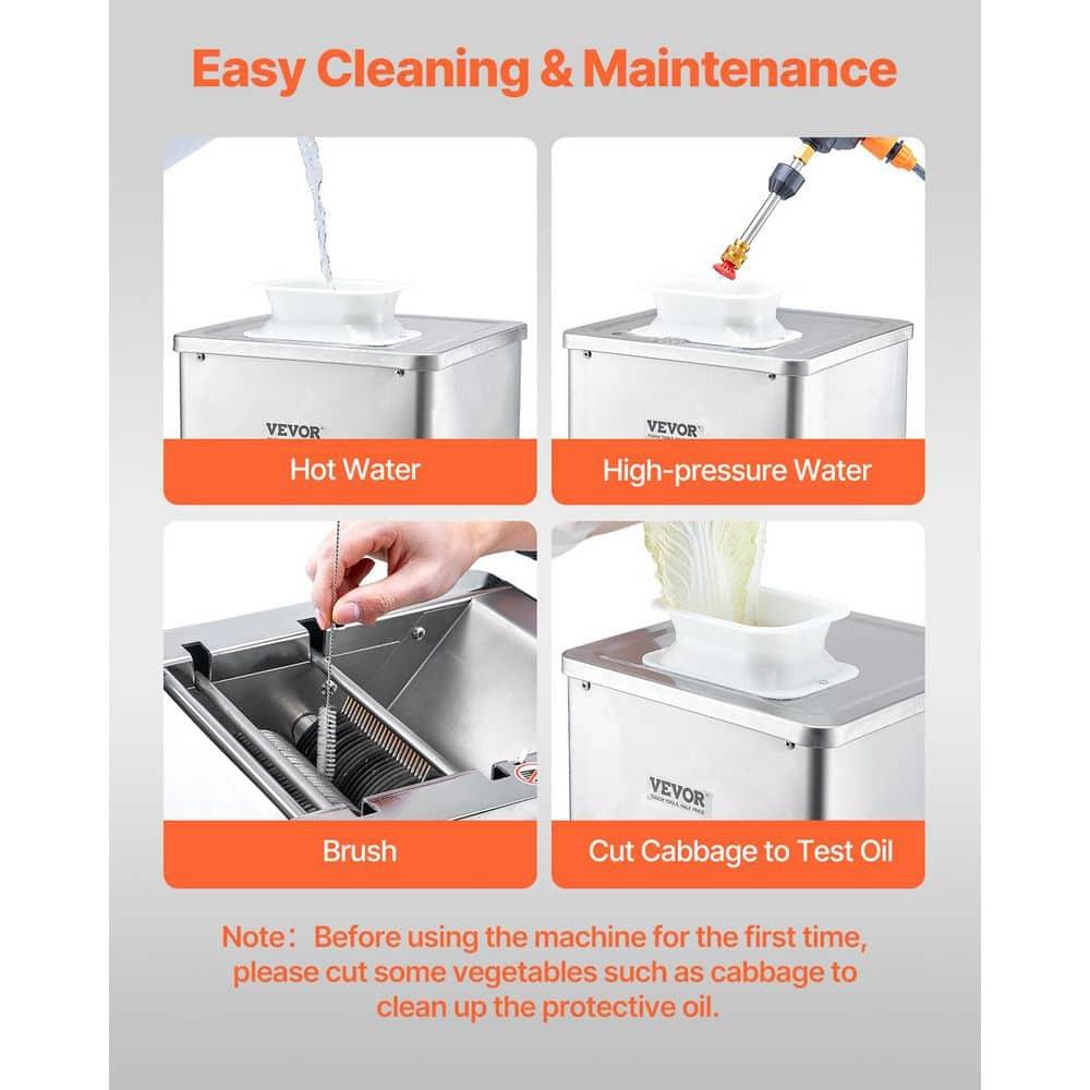 VEVOR Meat Cutter Machine, 550W Meat Slicer, 350 lb/h Commercial Meat Cutting Machine, Stainless Steel, 2.5-10 mm Thickness, Electric Food Cutting Slicer for Home Kitchen, Restaurant, Supermarket