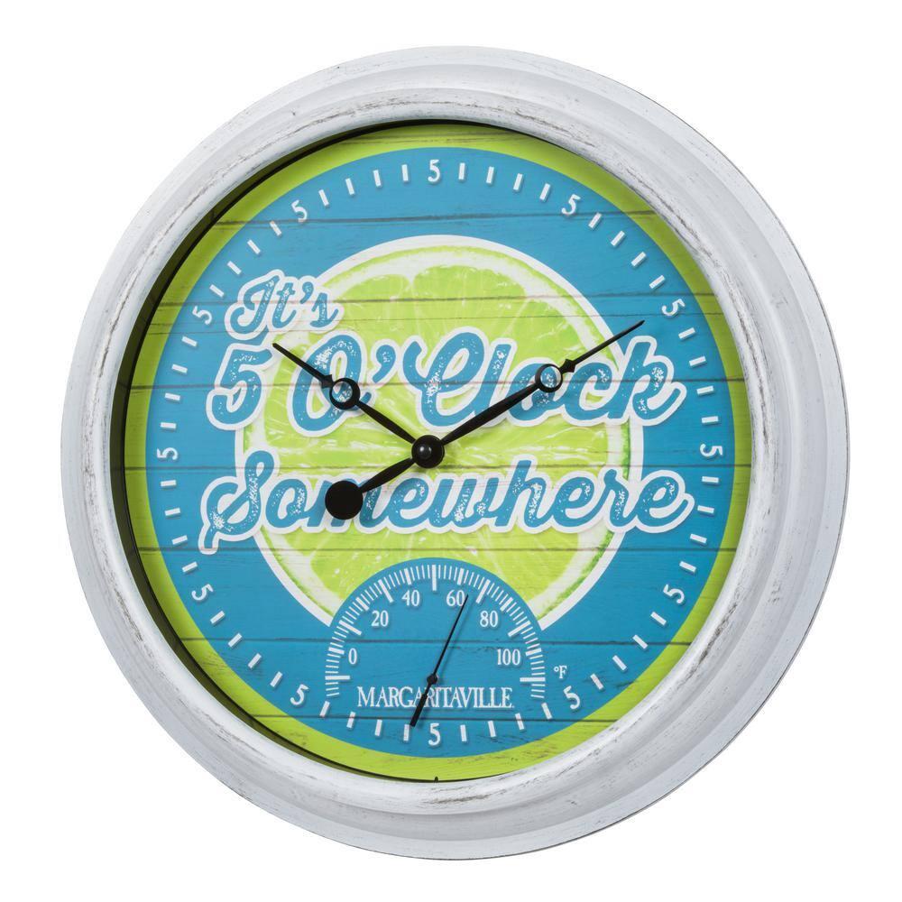 La Crosse Technology Margaritaville 5 O'clock Somewhere 15.75" Wall Clock