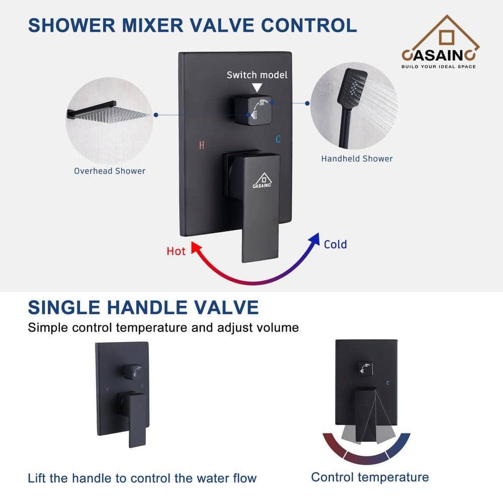 Shower Faucets & Systems All-In-One Kit with Rough in-Valve