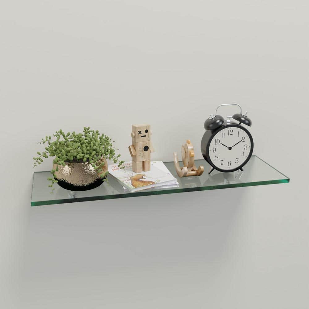 Latitude Run® Glass Accent Shelf with Adjustable Shelves