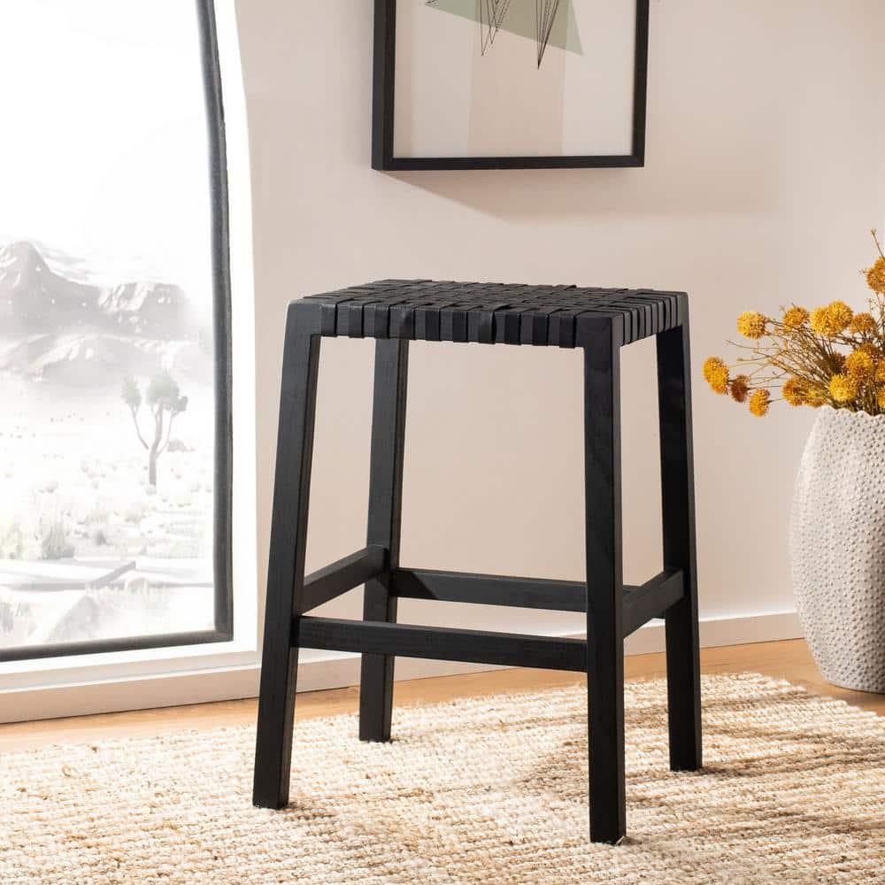Capri Counter Stool - BST1009 - Black/Black - Safavieh