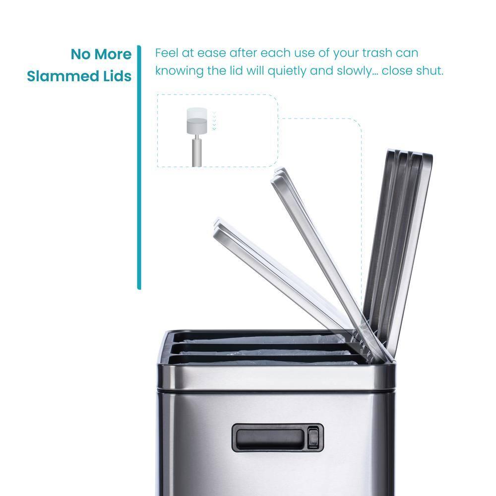 15.9 Gallon Stainless Steel Step On Trash Can