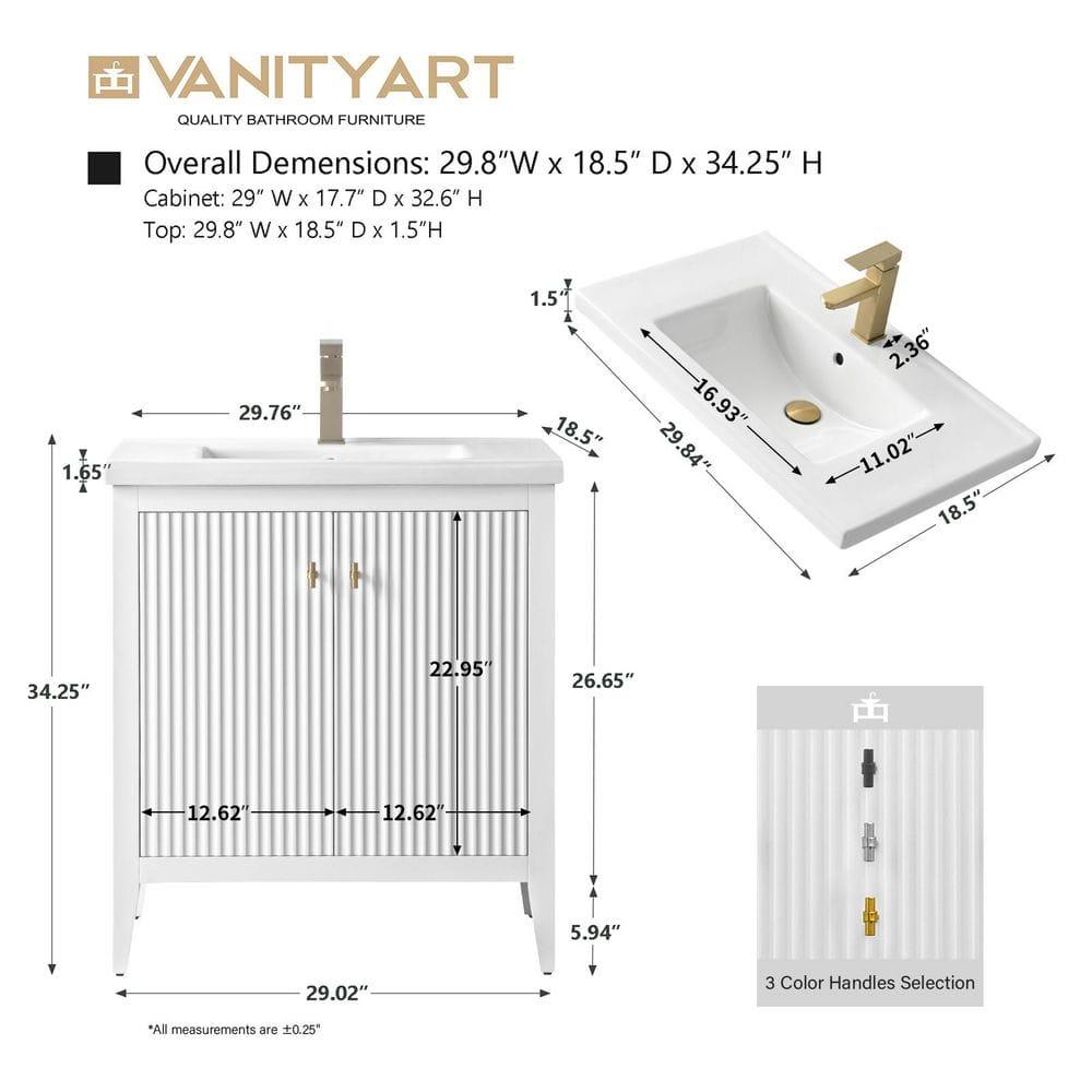 30" Single Bathroom Vanity Set