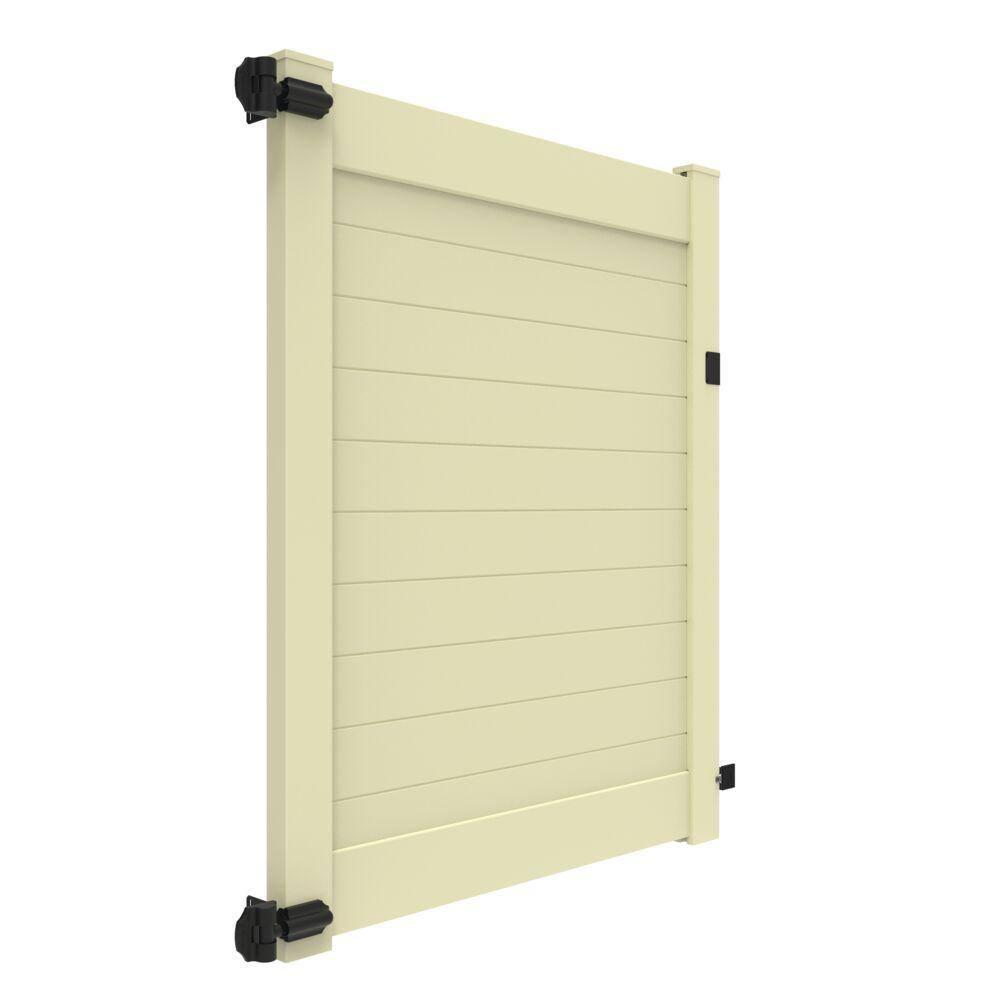 Barrette Outdoor Living Horizontal Fence Gray Vinyl Privacy Gate