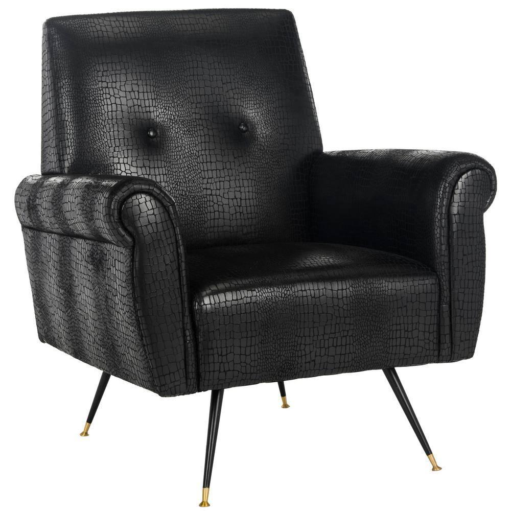 Mira Accent Chair - FOX6285 - Black - Safavieh