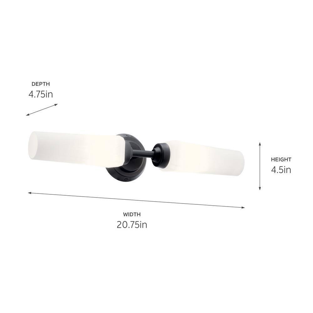 Kichler Lighting Truby 2 - Light Vanity in  Black