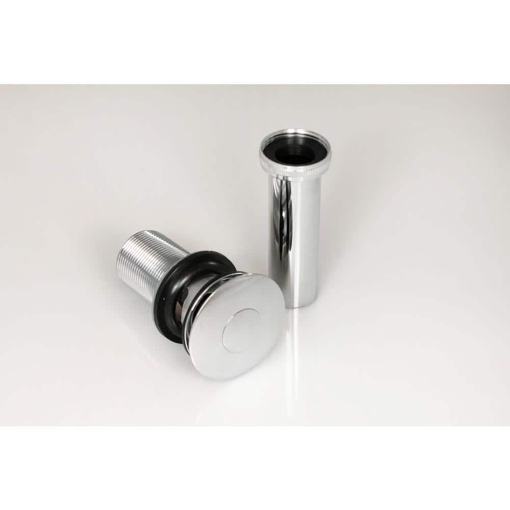 Keeney Decorative Solid Brass Pop-Up Drain for Bathroom Sinks Without Overflow, Chrome