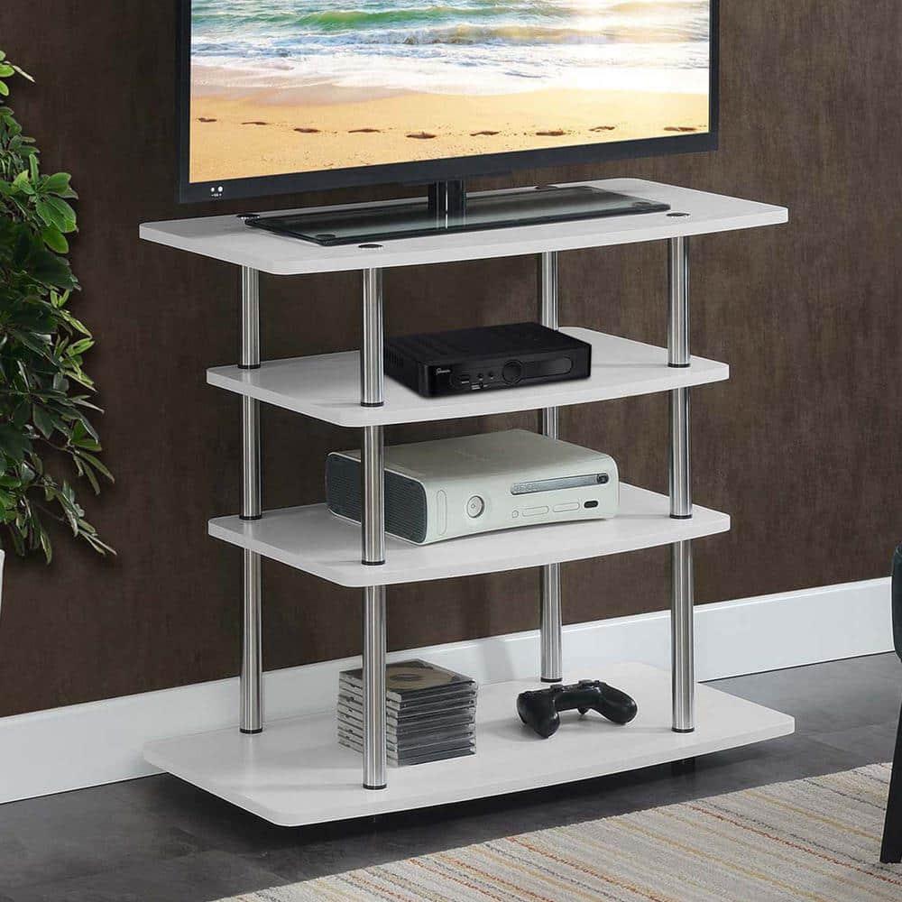 Convenience Concepts Designs2Go No Tools Highboy TV Stand, White