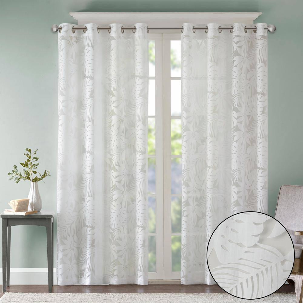 Leilani Palm Leaf Burnout Window Sheer