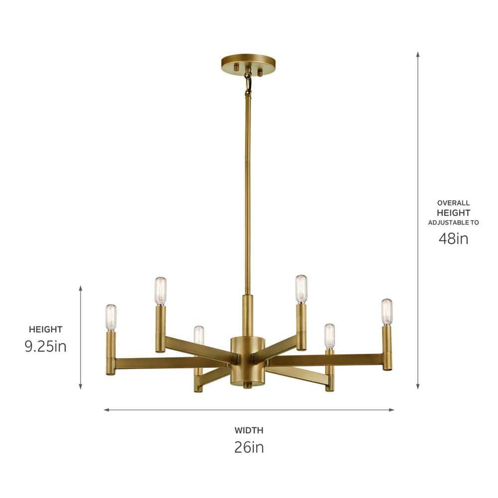 Tuscany 8 Light Metal Dimmable Chandelier