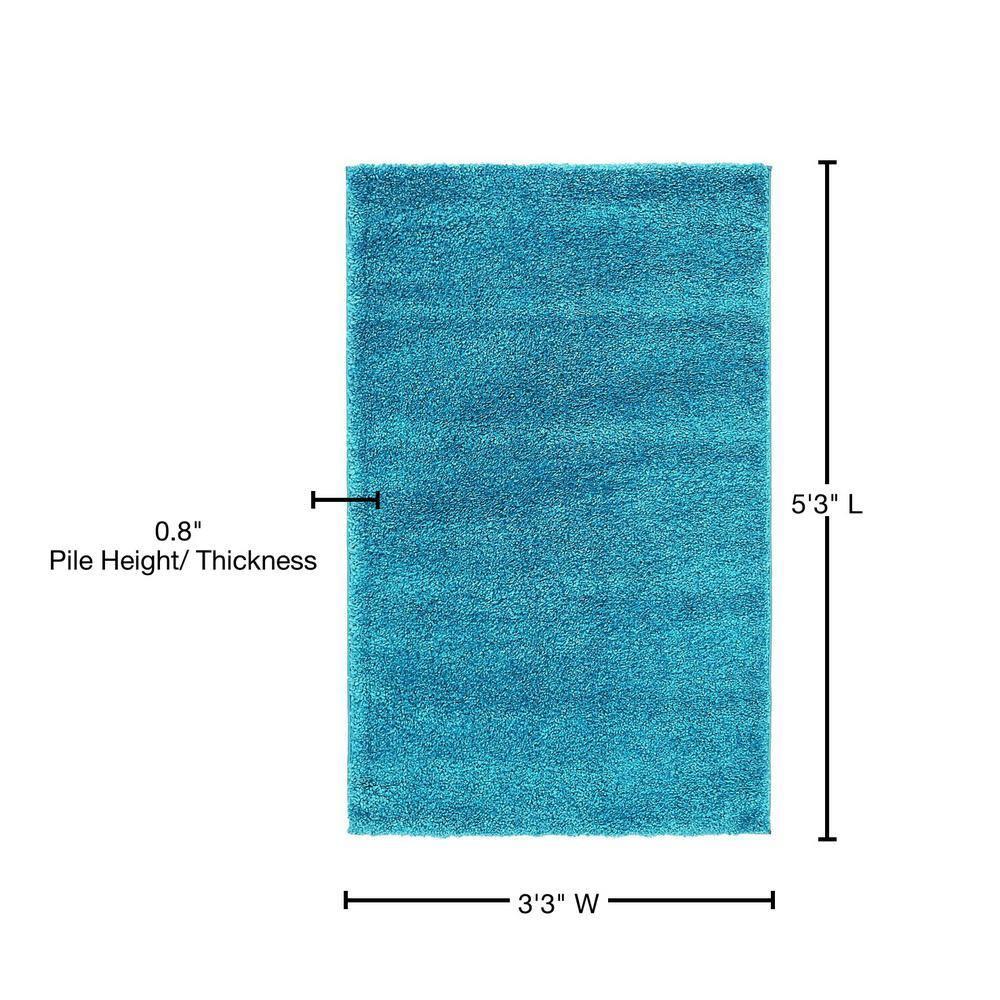 Unique Loom 3' 3 x 5' 3 Solo Calabasas Turquoise Area Rug