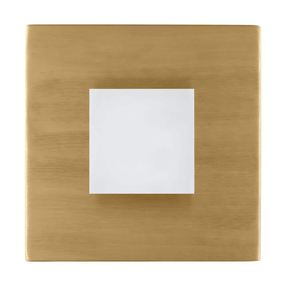 Brander Satin Brass Dimmable Wall Sconce with Frosted Acrylic Shade