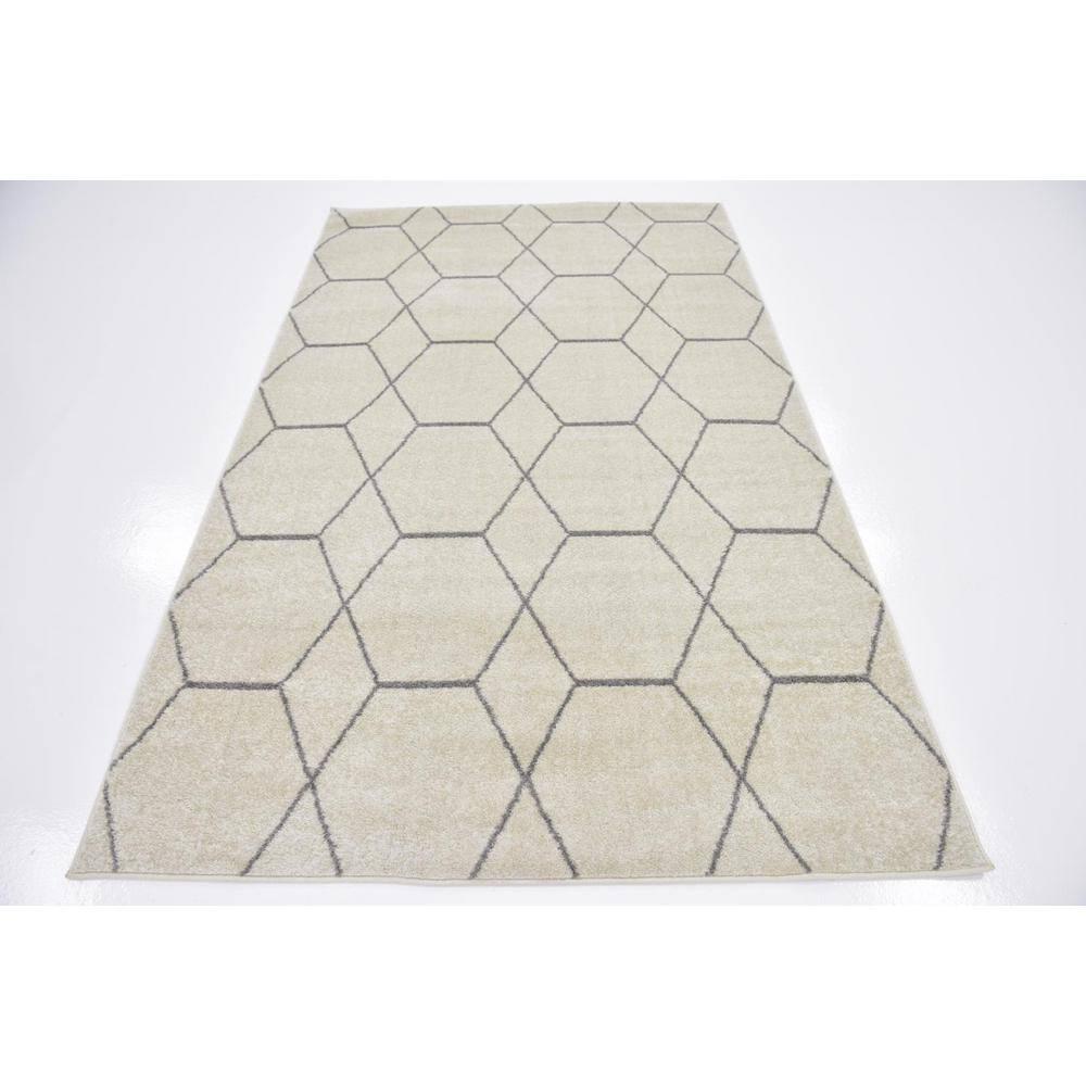 Unique Loom 5' 0 x 8' 0 Trellis Frieze Geometric Ivory Area Rug