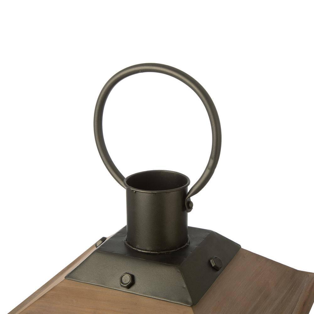 Set of 2-Mondern Brown Farmhouse Wooden Lantern