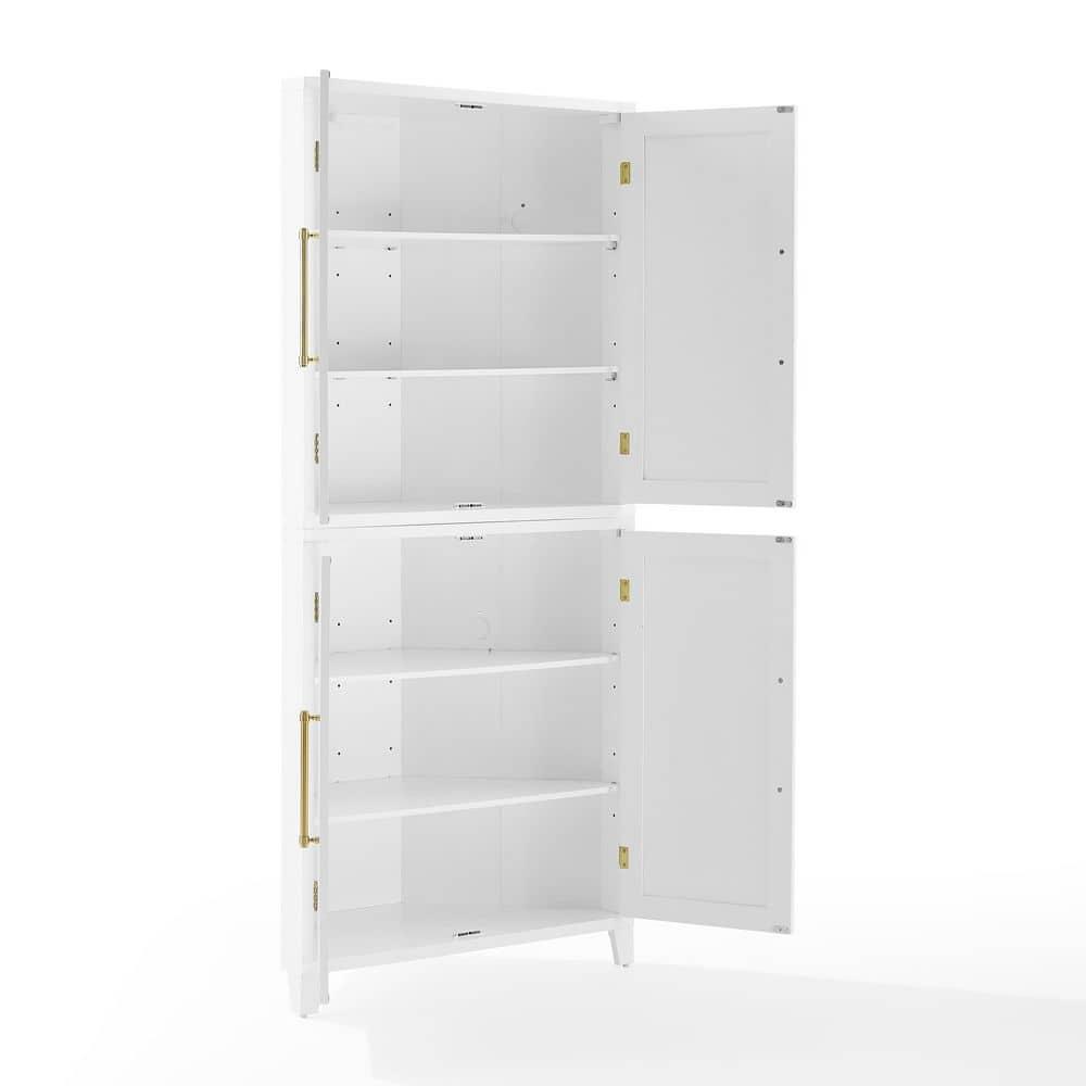 Crosley Furniture Roarke Corner Kitchen Storage Pantry Cabinet
