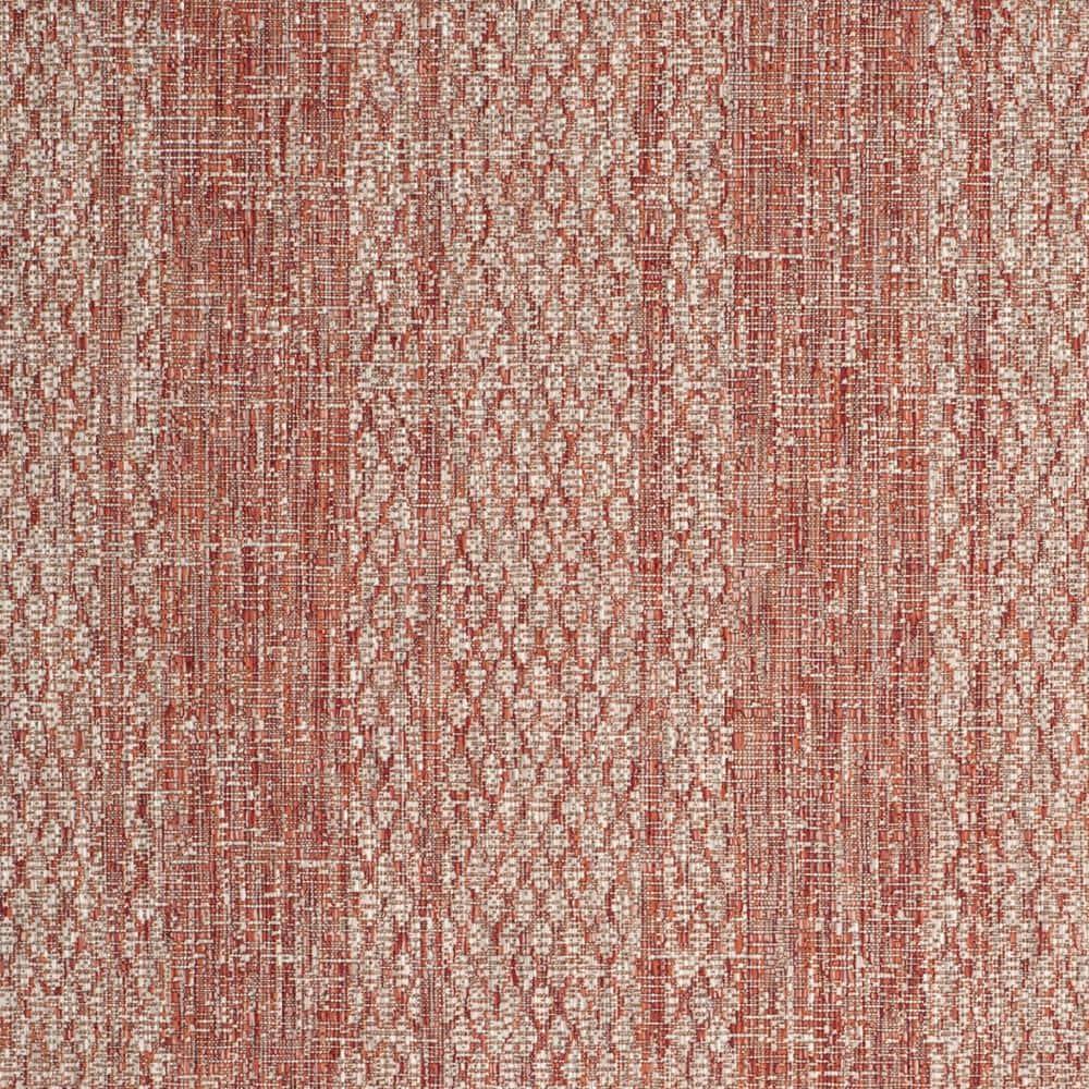 Courtyard CY8736 Power Loomed Indoor and Outdoor Area Rug - Light Beige/Terracotta - 5'3"x7'7" - Safavieh