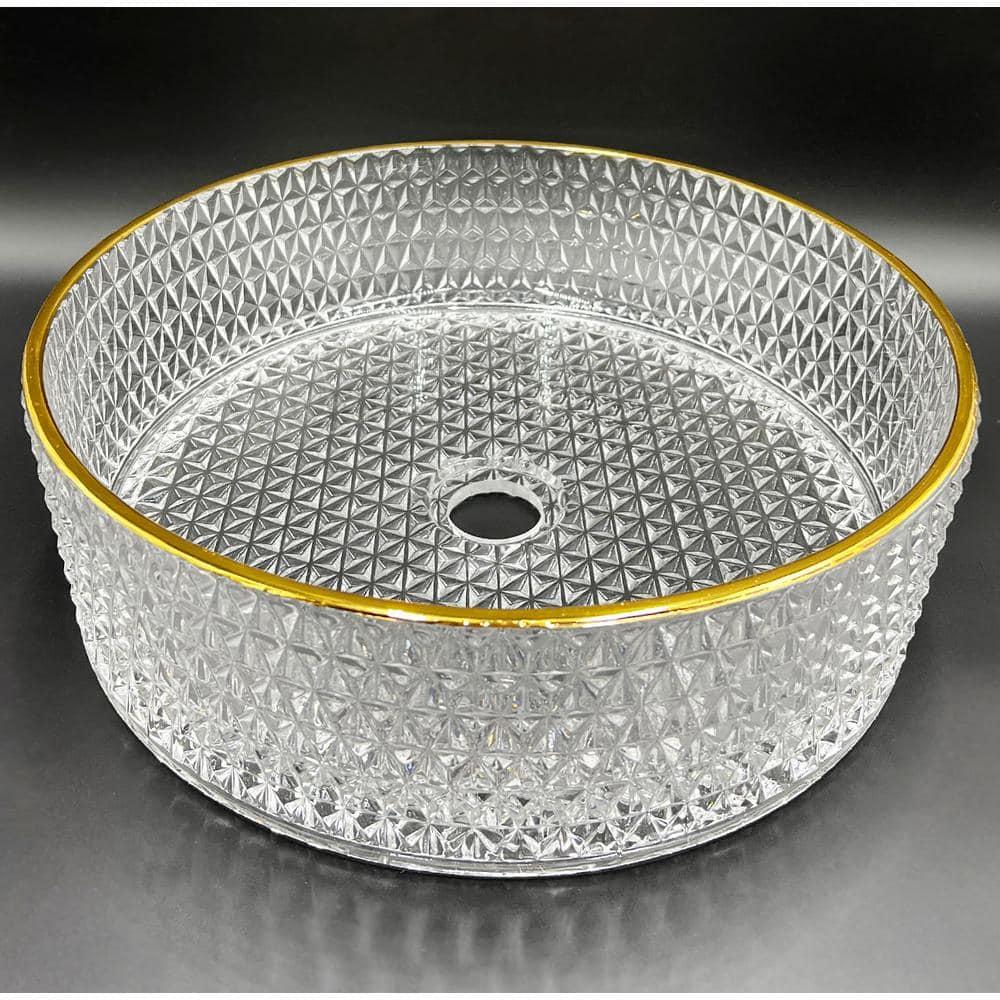 Scotch 16" Glass Circular Bathroom Vessel Sink - Timeless Collection