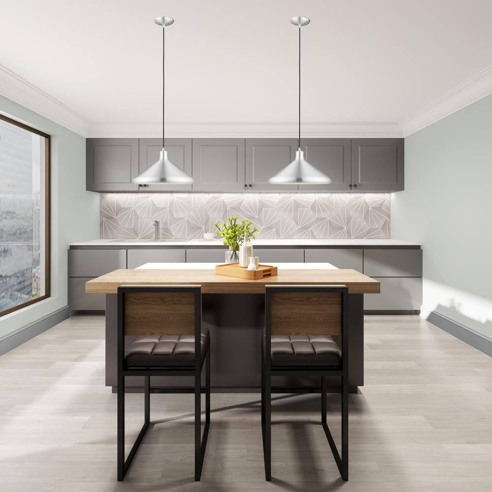 Livex Lighting Metal Shade 1 - Light Chandelier in  Brushed Aluminum