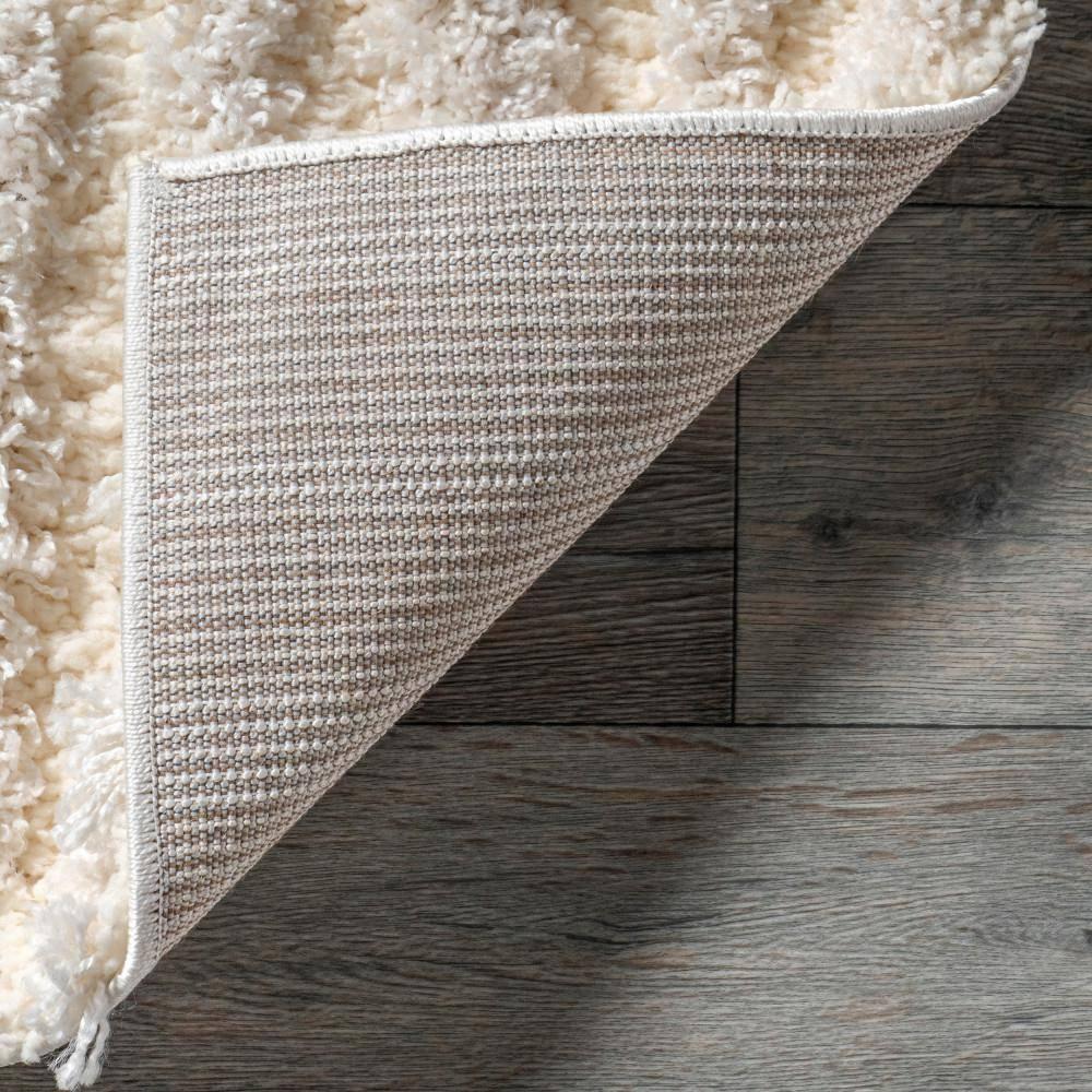 Nuloom Gloria Abstract 6'7"x9' Shag Indoor Area Rug for Living Room Bedroom Dining Room Nursery, Beige