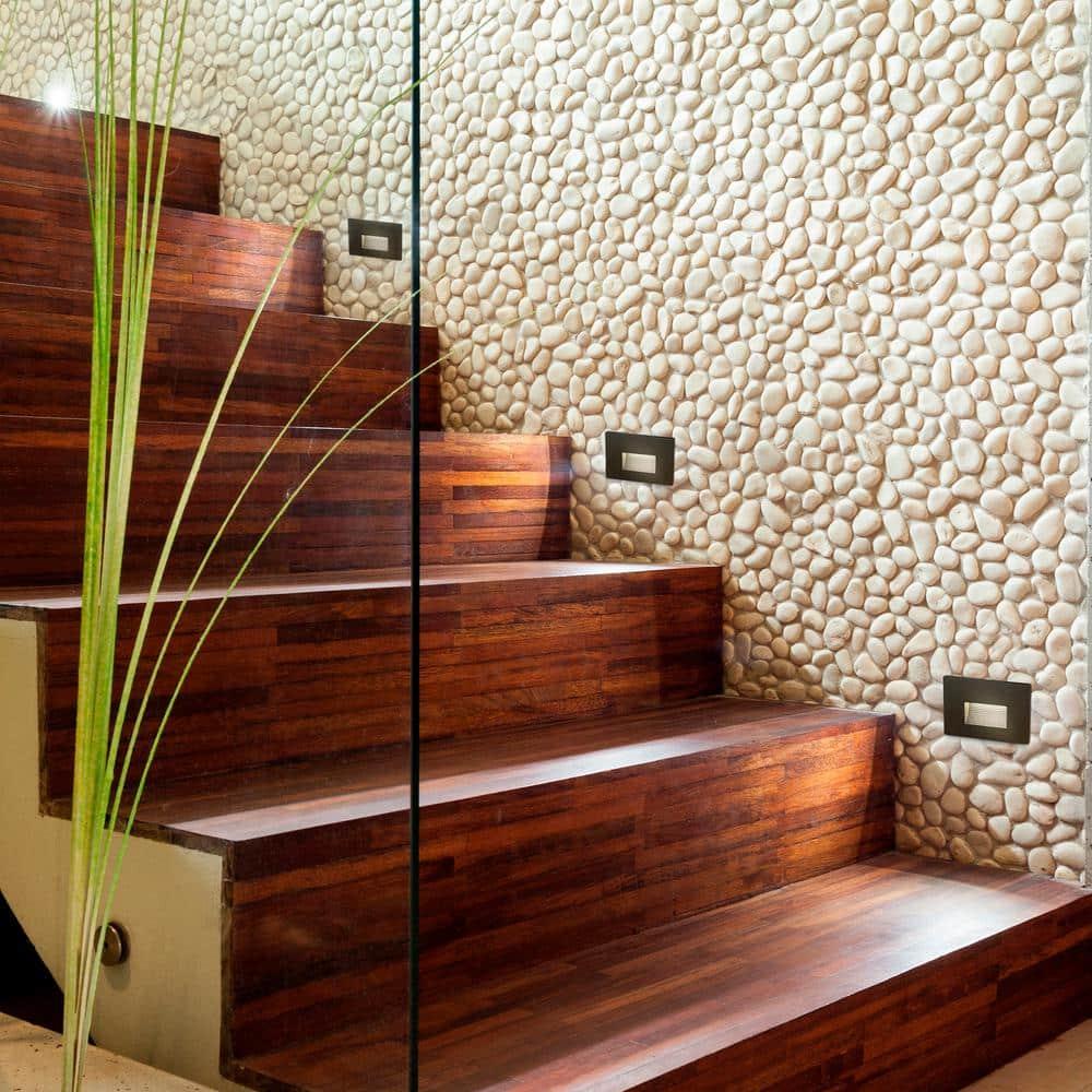 Maxxima Horizontal LED Step Light, Indoor/Outdoor Stair Light, 3 CCT Color Selectable 3000K, 4000K, 5000K, 50 Lumens, Oil Rubbed Bronze, 2-Pack